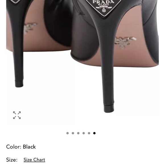 Prada Black Leather Heeled Boots - Picture 1 of 5